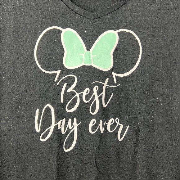 Women's Best Day Ever Minnie Mouse Shirt, Black, Medium - Picture 2 of 2